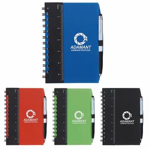 Photo of 5” X 7” Ruler Notebook With Flags And Stylus Pen