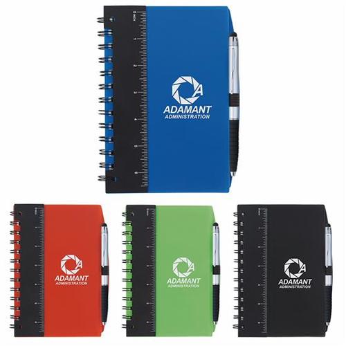 Photo of 5” X 7” Ruler Notebook With Flags And Stylus Pen