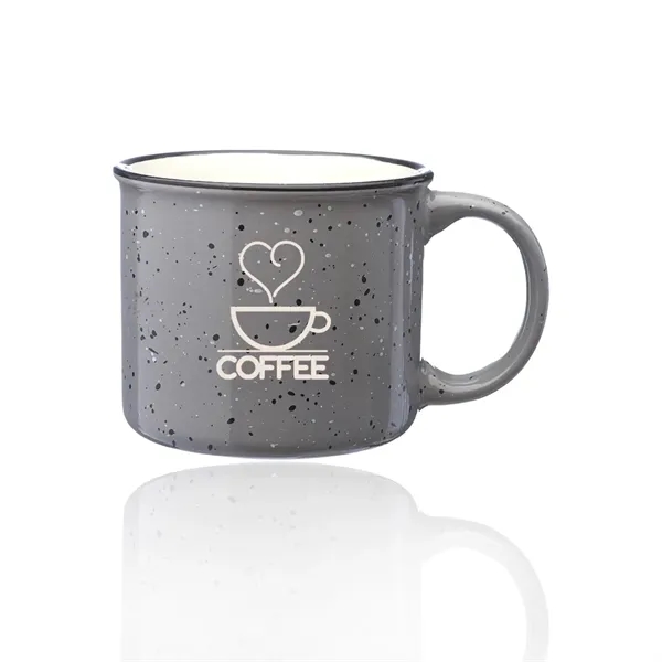 Grey color option for 13 Oz. Ceramic Custom Campfire Coffee Mugs
