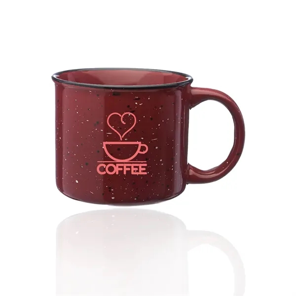 Maroon color option for 13 Oz. Ceramic Custom Campfire Coffee Mugs