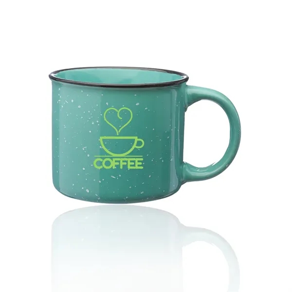 Mint color option for 13 Oz. Ceramic Custom Campfire Coffee Mugs
