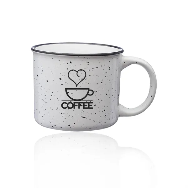 White color option for 13 Oz. Ceramic Custom Campfire Coffee Mugs