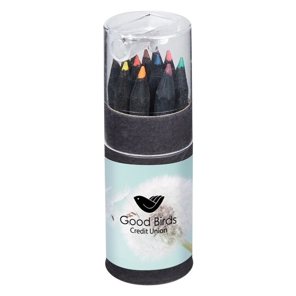 Matte Black color option for Blackwood 12 Piece Colored Pencil Set In Tube With Sharpener