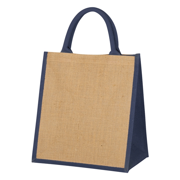 NATURAL BLUE color option for Escape Jute Tote Bag