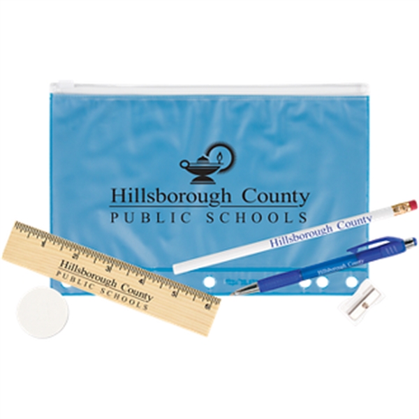 Assorted color option for Pencil Pouch School Kit