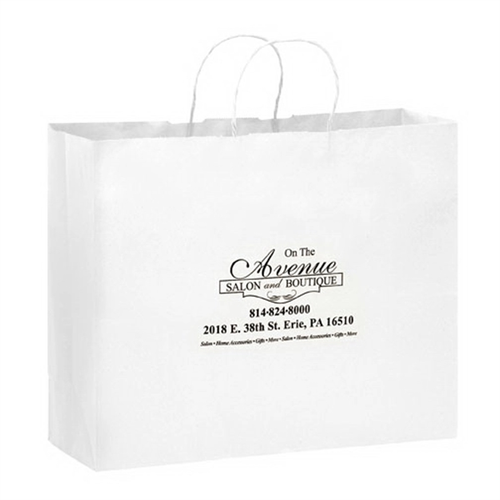 Main photo of White Kraft Twisted Paper Handle Shopper (16” X 12”)