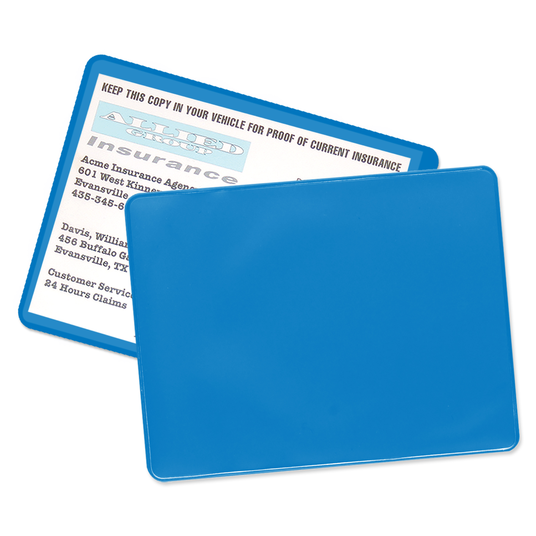 Bright Blue   Pms 285 C color option for Vaccination Card Holder