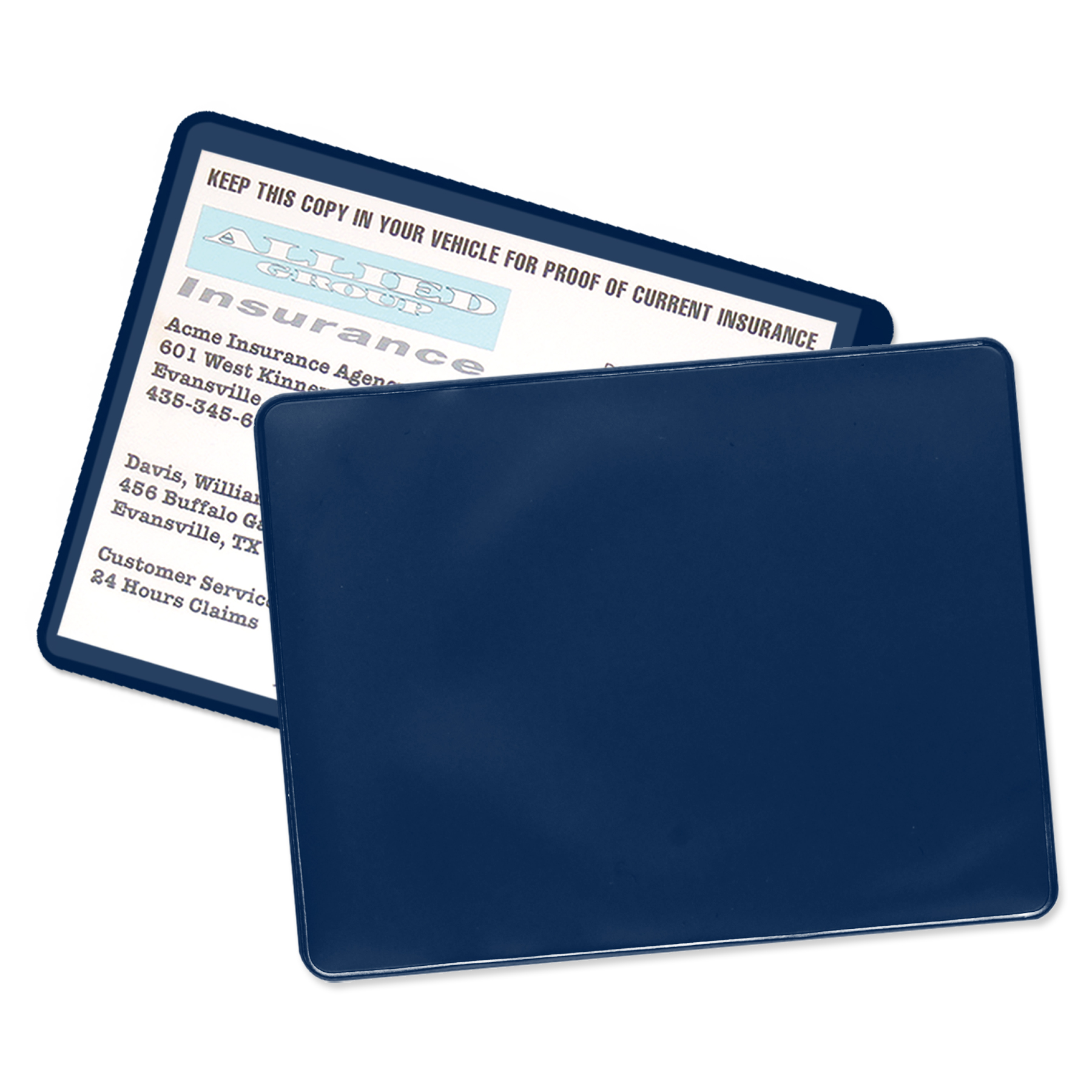 Navy Blue   Pms 533 C color option for Vaccination Card Holder