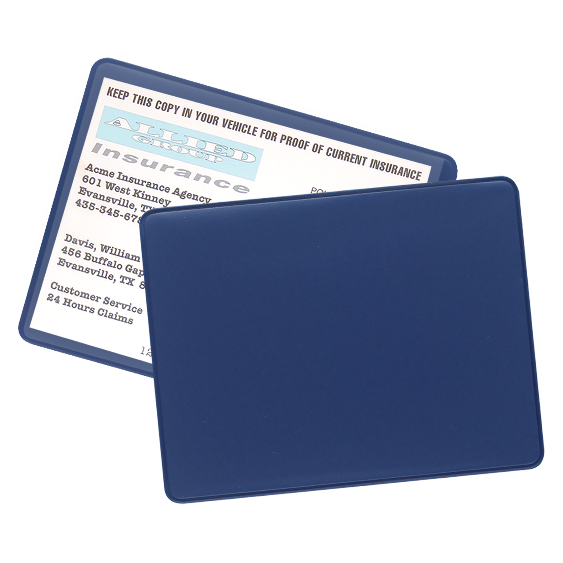 Royal Blue   Pms 654 C color option for Vaccination Card Holder