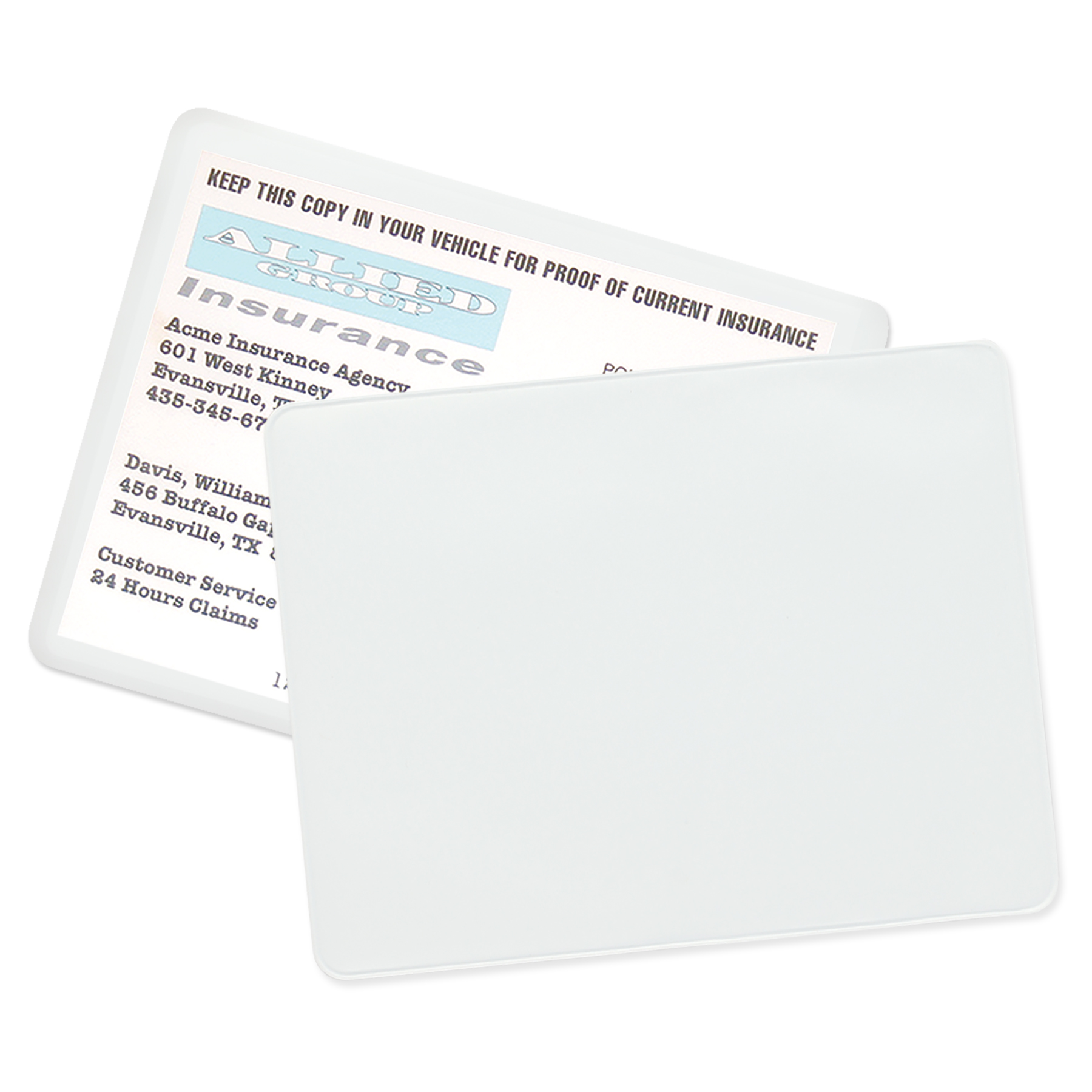 White color option for Vaccination Card Holder