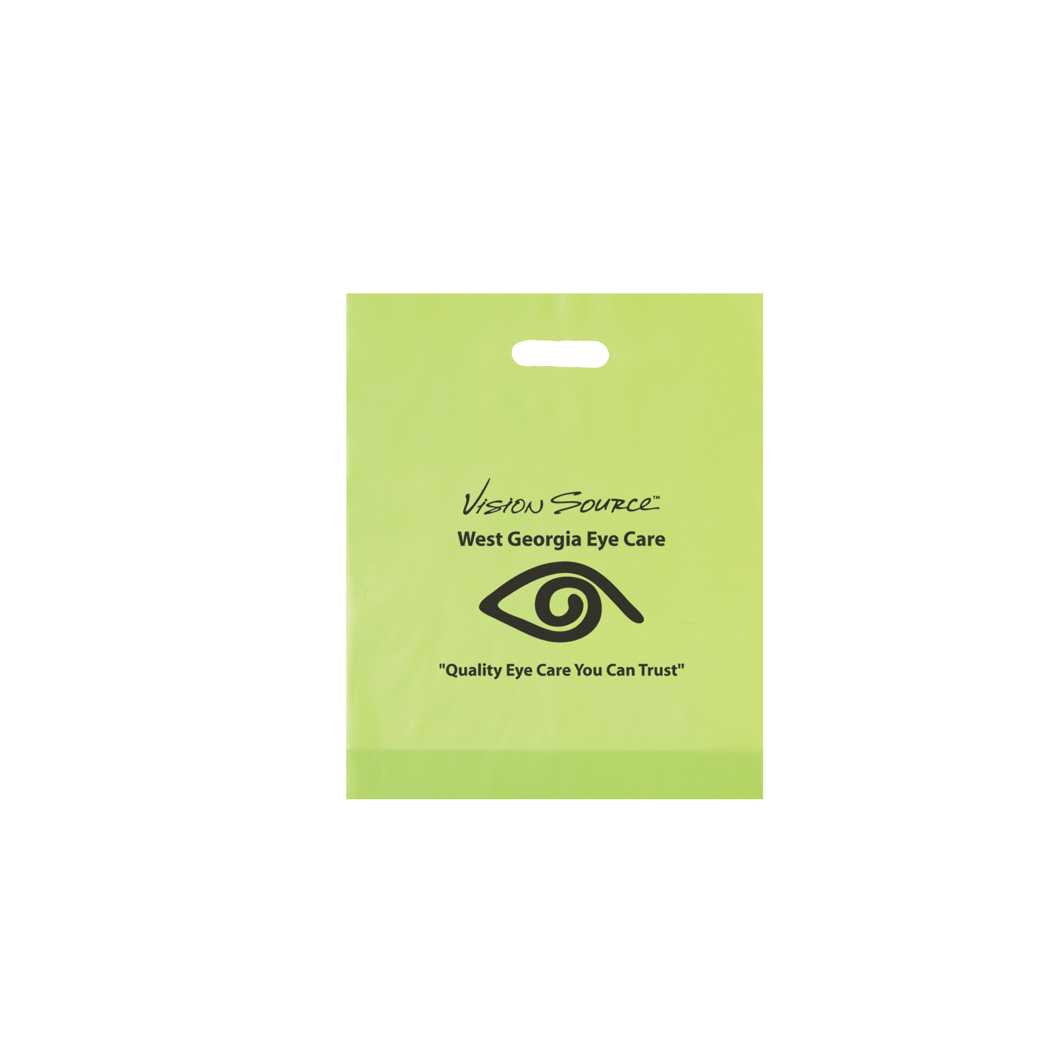 Lime color option for Frosted Die Cut Bag (12" X 15")