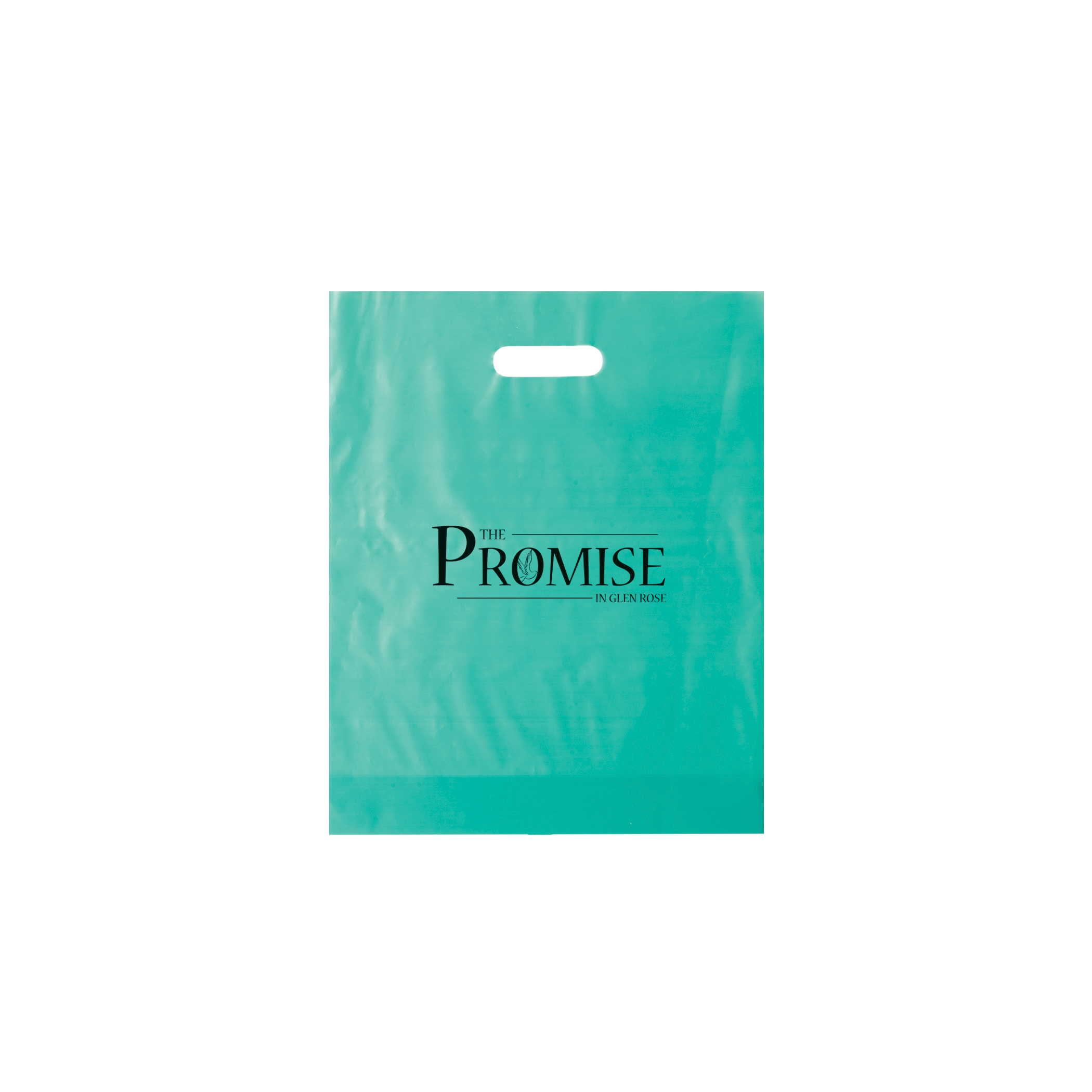 Teal color option for Frosted Die Cut Bag (12" X 15")