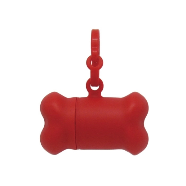 Red color option for Bone Shaped Dog Waste Bag 