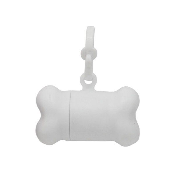 White color option for Bone Shaped Dog Waste Bag 