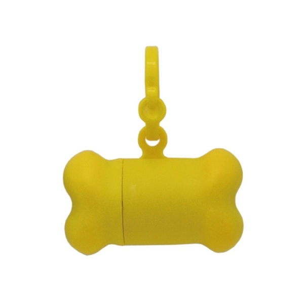 Yellow color option for Bone Shaped Dog Waste Bag 