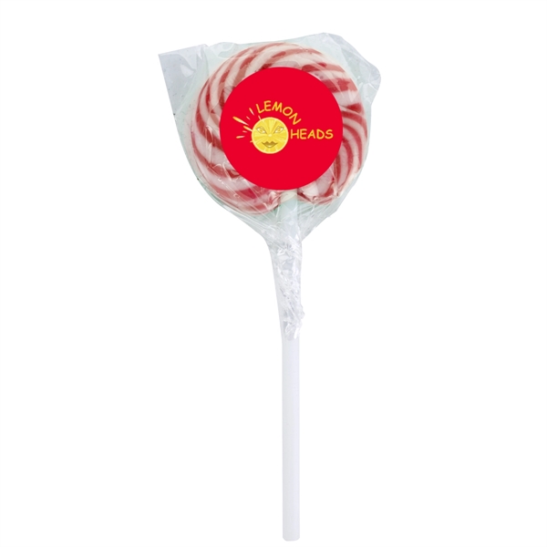Cherry color option for Swirl Lollipop With Round Label