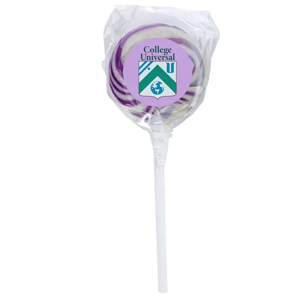 Grape color option for Swirl Lollipop With Round Label
