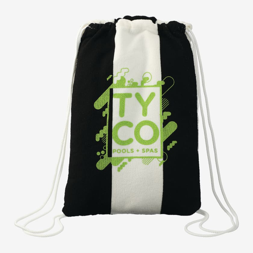 Photo of Microfiber Beach Blanket With Drawstring Pouch