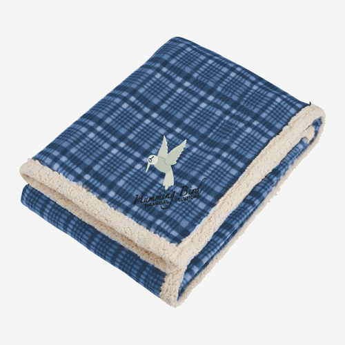 Photo of Field & Co.® Plaid Sherpa Blanket W/Full Color Car