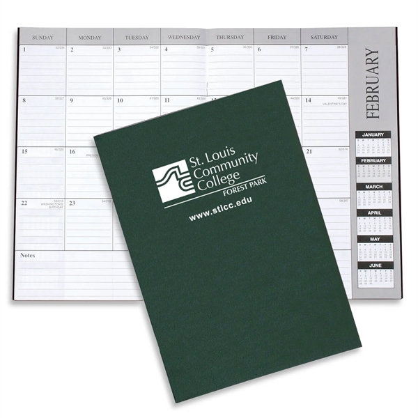 Green color option for Academic Monthly Desk Planner Leatherette