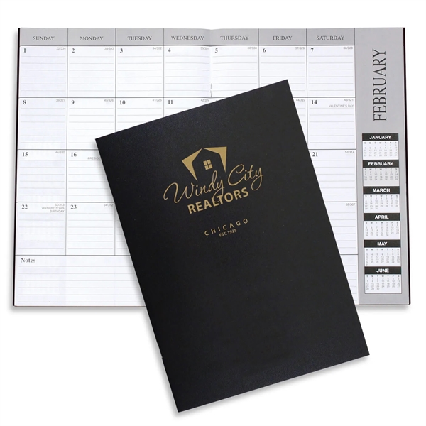 Black color option for Leatherette Monthly Desk Planner