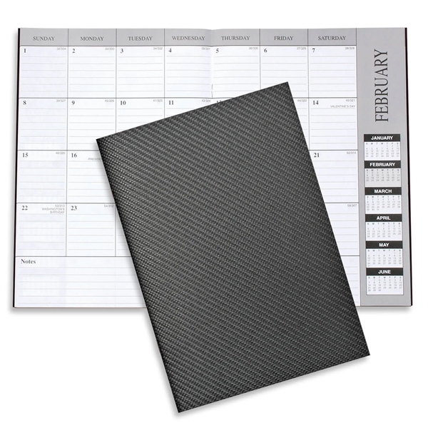 Carbon Fiber color option for Leatherette Monthly Desk Planner