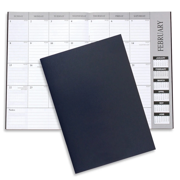 Navy Blue color option for Leatherette Monthly Desk Planner