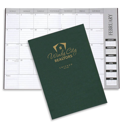 Photo of Leatherette Monthly Desk Planner