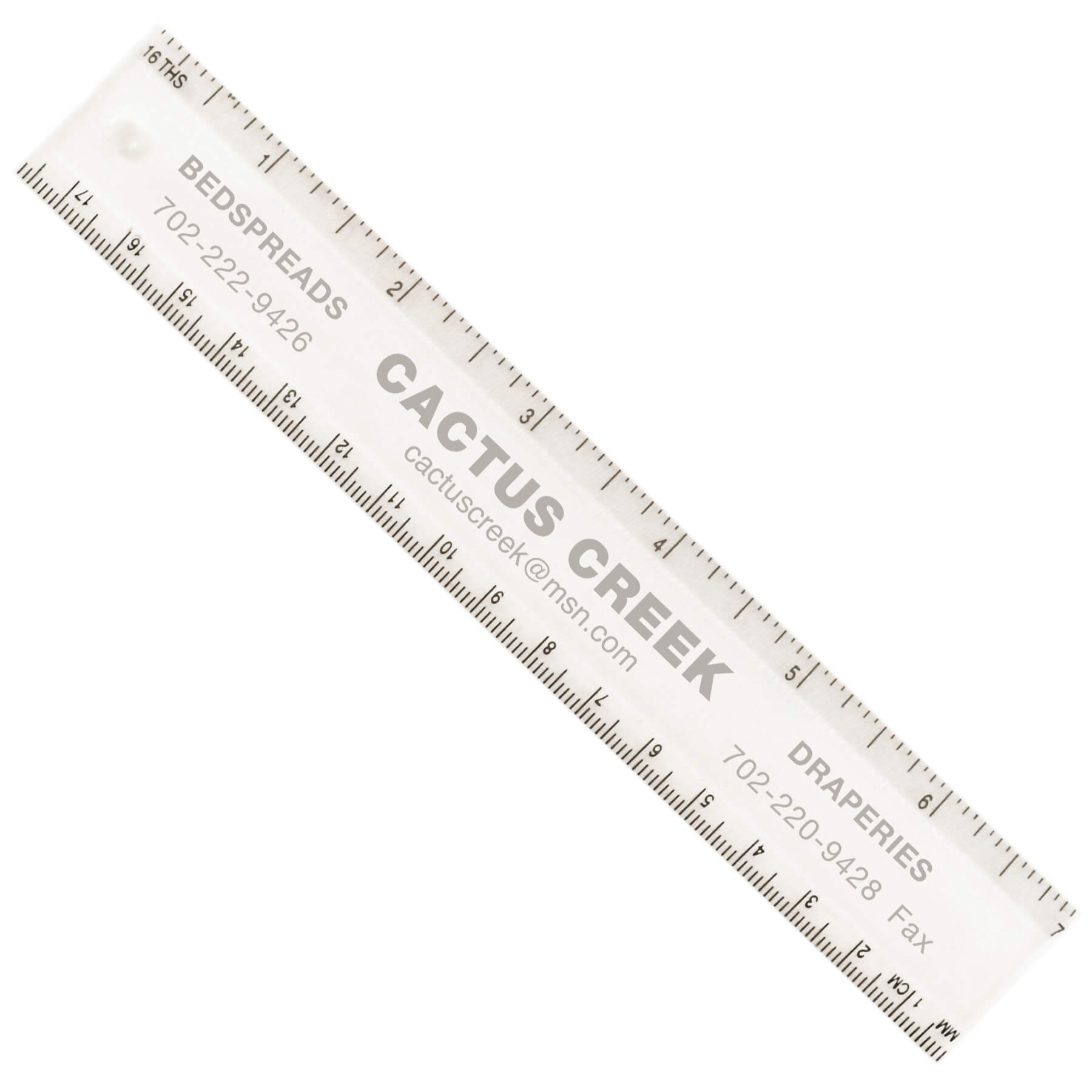 Clear color option for 7 Inch Ruler