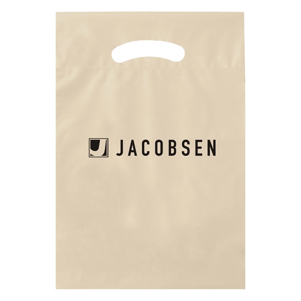 Ivory color option for Fold Over Reinforced Die Cut Bag (9" X 13")