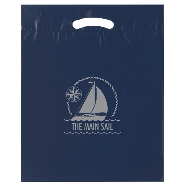 Navy Blue color option for Fold Over Reinforced Die Cut Bag (9" X 13")