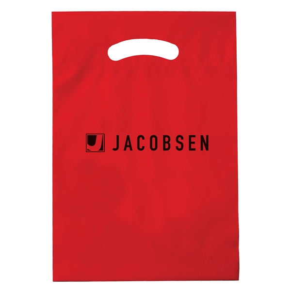 Red color option for Fold Over Reinforced Die Cut Bag (9" X 13")