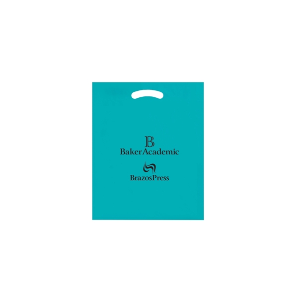 Teal color option for Fold Over Reinforced Die Cut Bag (9" X 13")