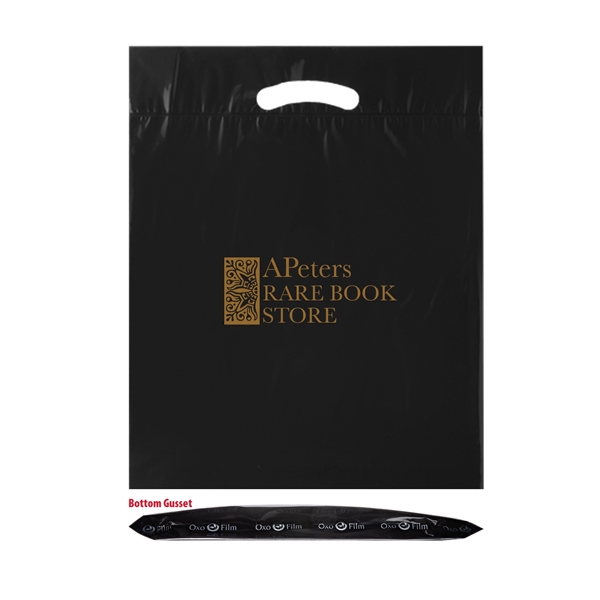 Black color option for Oxo Reusable Fold Over Reinforced Die Cut Bag |15x18x3|