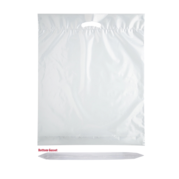 Clear Frosted color option for Oxo Reusable Fold Over Reinforced Die Cut Bag |15x18x3|