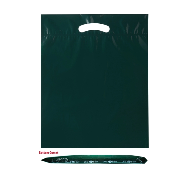 Hunter Green color option for Oxo Reusable Fold Over Reinforced Die Cut Bag |15x18x3|
