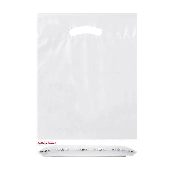 White color option for Oxo Reusable Fold Over Reinforced Die Cut Bag |15x18x3|