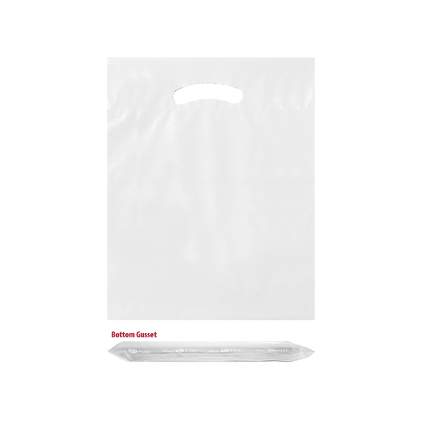 Clear Frosted color option for Oxo Reusable Fold Over Reinforced Die Cut Bag |12x16x3|