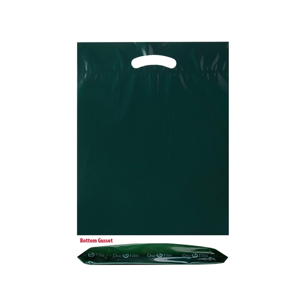 Hunter Green color option for Oxo Reusable Fold Over Reinforced Die Cut Bag |12x16x3|