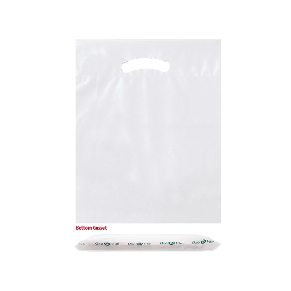 White color option for Oxo Reusable Fold Over Reinforced Die Cut Bag |12x16x3|