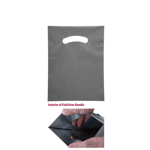 Gray color option for Oxo Reusable Fold Over Reinforced Die Cut Bag |7.5x10|