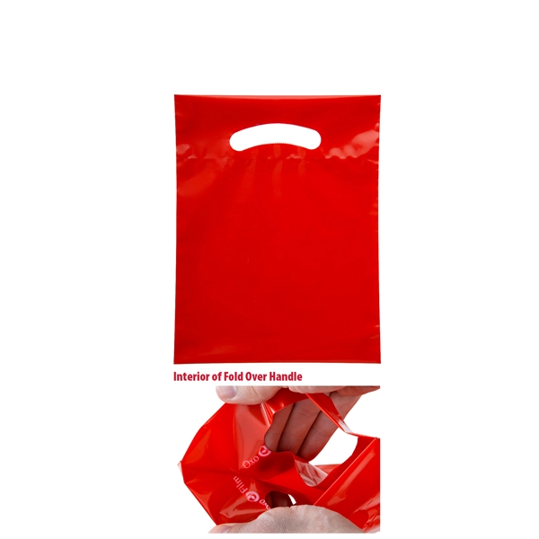 Red color option for Oxo Reusable Fold Over Reinforced Die Cut Bag |7.5x10|