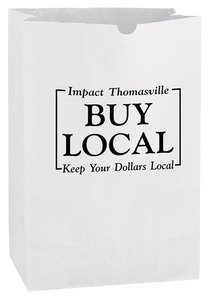 Photo of White Kraft 1/6 Bbl. Large Sos Grocery Bag