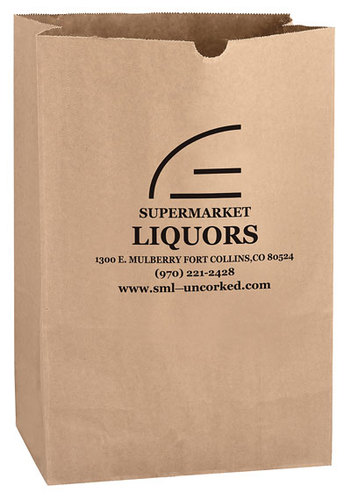Photo of Natural Kraft 1/6 Bbl. Large Sos Grocery Bag