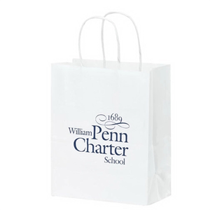 Photo of White Kraft Twisted Paper Handle Shopper