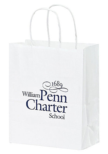 Photo of White Kraft Twisted Paper Handle Shopper