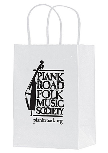 Photo of White Kraft Twisted Paper Handle Shopper