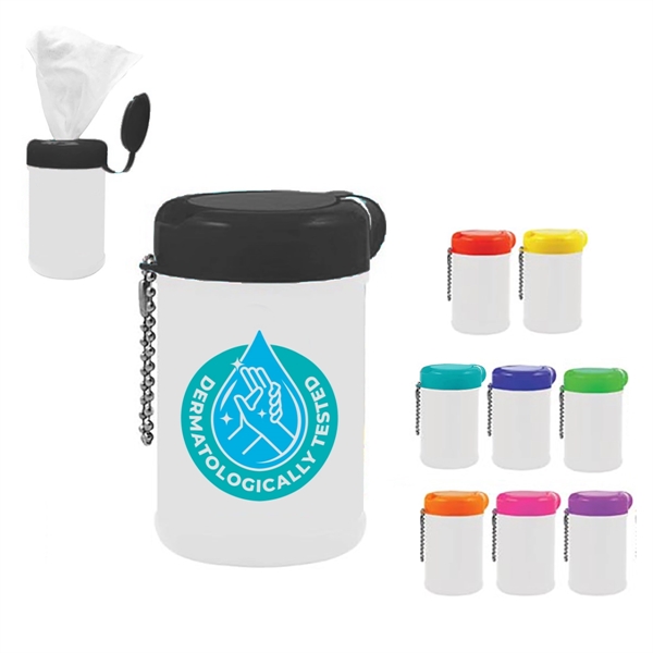 White color option for Custom Portable Wet Wipes In A Canister