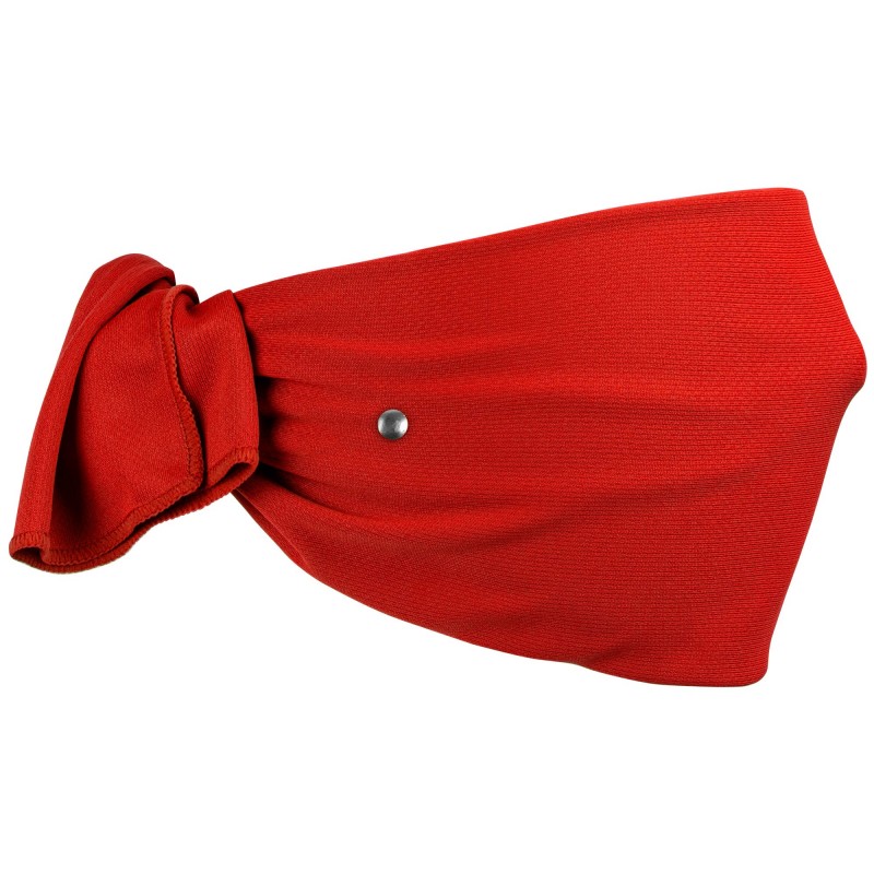 Red color option for Riveted Cooling Towel Tie Back Face Mask