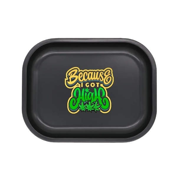 Glossy Black color option for Small Custom Printed Rolling Tray – Quick Print